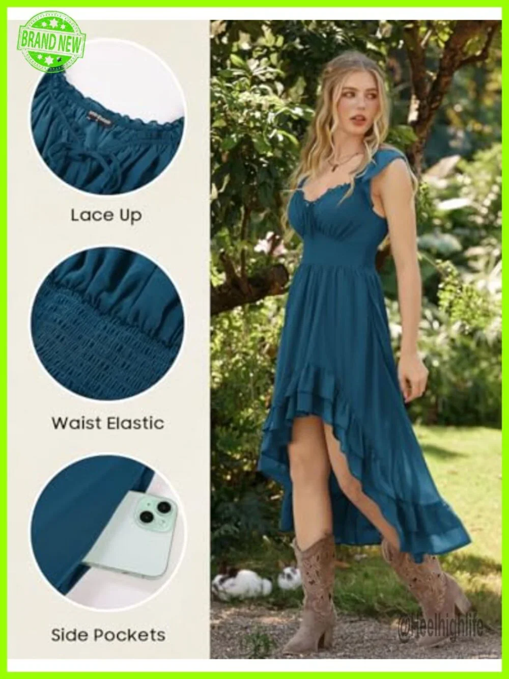 Renaissance Corset Dress Off Shoulder Flowy Sundress Chiffon Dress